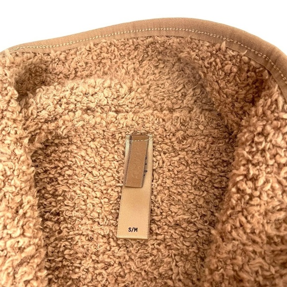 Skims Cozy Knit Teddy Cropped Pullover Camel S/M - Picture 8 of 15